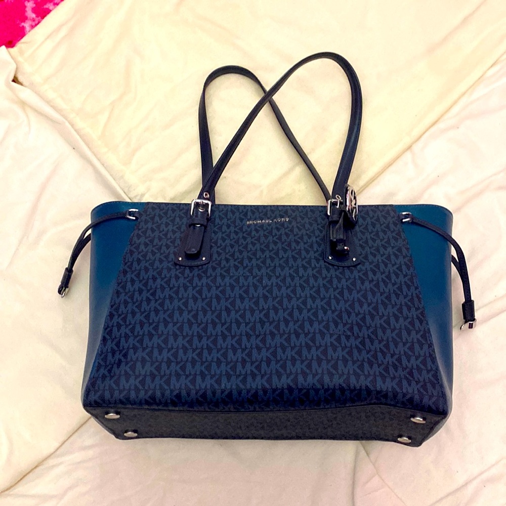 Michael Kors Blue Monogram Bag